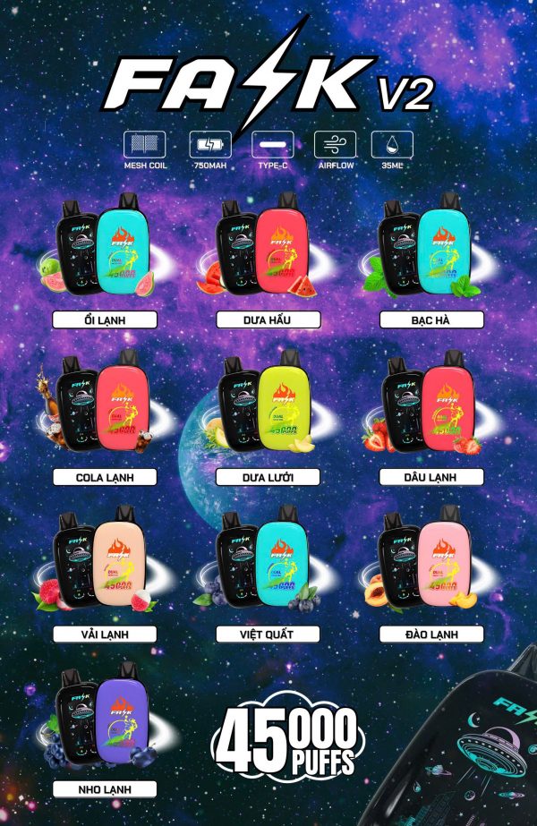 FASK V2 45000 PUFF POD 1 LAN CHINH HANG